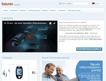 Tablet Screenshot of beurer-medical.net