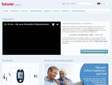 Tablet Screenshot of beurer-medical.de