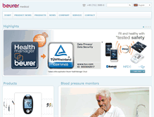 Tablet Screenshot of beurer-medical.com